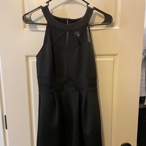 Black flare dress